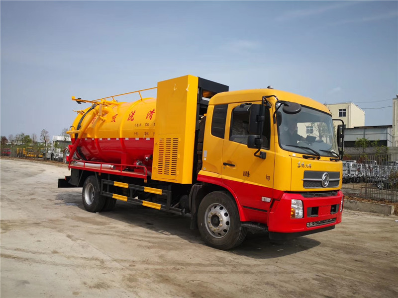 市政專用，東風22噸搶修吸污車罐體一體成型，自吸自排不變形